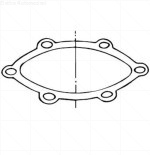 Fadini 20007 Guarnizione guarnital 6 fori per MEC 200